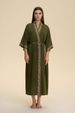 Aria Basics New Cross-border Women's Pajamas, Fashionable Cardigan Robe, Solid Color With Lace Trim, European And American Style_ecoleips.com
