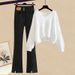 Women's Clothing Knitted Sweater & Jeans Two-Piece Set Plus Size Autumn Knitted Sweater & Ripped Jeans Two-Piece Set – Soft Style Slimming Outfit_ecoleips.com
