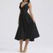 2026 Spring New Cross-Border European And American Fashion Casual Floral Print Sleeveless V-Neck Slim Waist Dress For_ecoleips.com