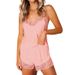 Women's Clothing Sexy Lace Splicing Suspender Shorts Home Pajamas Two Piece Set_ecoleips.com