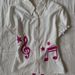 Spring/Summer Women's Slim Fit Shirt Lapel Collar Y2K Millennium T-Shirt Unique Trendy Gothic Musical Note Pattern European American Style_ecoleips.com