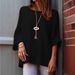 Women's Autumn/Winter Round-Neck Cotton Linen Plain-Colored T-Shirt_ecoleips.com