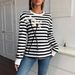 European American Cross-border 2026 Autumn And Winter New Women's Casual Long-sleeve Round-neck Striped Floral_ecoleips.com