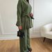 Women's Clothing Elegant Casual Two-Piece Set High Waist Wide Leg Pants With Belted Top Stretchy Comfortable Office Daily Wear (Multiple Colors Sizes)_ecoleips.com