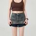 American Retro Summer Denim Shorts Women's 2026 New Summer Thin High Waist A Word Spice Culottes Hot Pants_ecoleips.com