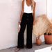 Women's Loose Wide Leg Pants Cotton Linen Solid Color Elastic Fit Casual Long Trousers Spring Summer New Arrivals_ecoleips.com