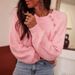 Women's Dolman Sleeve Sweater – Soft Round Neck Knit Pullover With Decorative Buttons, Elegant & Comfortable For Autumn & Winter_ecoleips.com