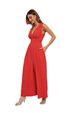 Women's Clothing High Waist Wide Leg Pants Fashion Street Style Polyester No Sleeve Jumpsuit_ecoleips.com