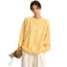 Winter-Ageing Color Contrast Letter Jacquard Round-Neck Knit Sweater For Women-Relaxed, Versatile, And Easy To Style_ecoleips.com