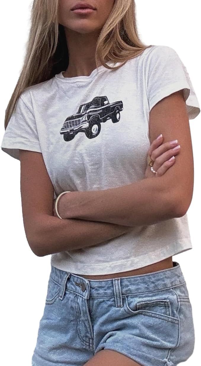 Women's Clothing Cute Printed Colored Cotton T Shirt_ecoleips.com