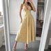 Women's Halter Neck Long Dress Waist Belted French Resort Style Spring Summer Clothing_ecoleips.com