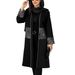 Women's Long Sleeve Longline Cardigan Jacket - Retro Print Casual Loose Fit Open Front Coat For Autumn Winter_ecoleips.com