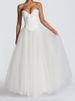 Summer Strapless Slim Fit Women's Dress Waist Cinching Sexy Solid Color Sleeveless Mesh A-Line European And American Cross Border Wholesale Clothing_ecoleips.com