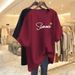 Plus Size Letter Print Top For Women Short Sleeved T-Shirt Mid-Length Summer New Style Clothing_ecoleips.com