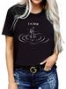 Eurean And American Cross-border Foreign Trade Clothing, Fun Pattern Round-neck Printed Women's Short-sleeve T-shirt_ecoleips.com