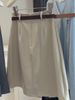 K Academic-style Pleated Midi Skirt For Women, New High-waisted Slimming Versatile Office Skirt With Belly Coverage. No Belt_ecoleips.com