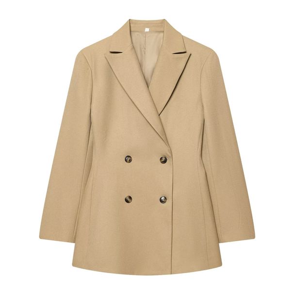 Women's Tailored Blazer & High-Waisted Trousers Set – Stretch Polyester Office Suit (XS-L) For Business Casual & Evening Wear_ecoleips.com