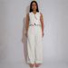 Women's Solid Color V Neck Sleeveless Vest Top Wide Leg Trousers Set Casual Loose Two Piece Spring/Autumn Wear_ecoleips.com