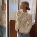 Women's French Style Chic Stand Collar Lace Shirt Gentle Style with Chinese Knot Buttons Versatile Breathable Long Sleeves New Arrivals_ecoleips.com