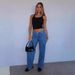 Women's Clothing Waist Non Elastic Straight Denim Trousers For Women_ecoleips.com