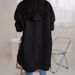 New Style Women's Slimming Shirt Loose Front Short Back Long Tie Early Autumn Top For Ladies_ecoleips.com