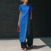 Women's Casual Fashion round Neck Split Button Short Sleeve Top mid Length Spring/Summer Tees Polyester Cotton_ecoleips.com