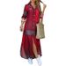 New Women's European American Spring And Autumn Fashion Sexy Single-Breasted Shirt Long Loose Turn-Down Collar_ecoleips.com