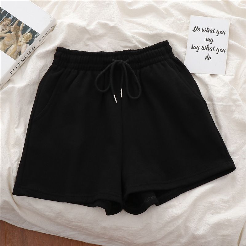 Women's Summer High Waist Ice Silk Sleep Pants Loose Slimming Straight Leg Five Point Casual Trendy Thin Bottoms_ecoleips.com