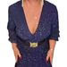 Elegant V-Neck Chiffon Maxi Dress With Embellished Rhinestones – Flowy Boho Style & Comfortable Fit_ecoleips.com