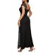 Women's Clothing Women's Slim Fit Lace Patchwork Dress With Waist Cinching Solid Color Square Neck Sequin Long Skirt_ecoleips.com