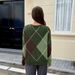 Diyun European And American Casual Vacation Fashion Color Block Long Sleeve Knitted Sweater Women's Clothing 2025 Autumn_ecoleips.com