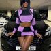Women's Sexy Midriff Baring Patchwork Two Piece Set Autumn/Winter New Arrival Clothing_ecoleips.com