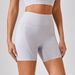 High Waist Contrast Color Yoga Pants for Women Tight Nude Feeling No Embarrassing Line Peach Hip Three Point Fitness Trousers_ecoleips.com