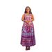 Ethnic Style Waist Slimming Suspender Dress Summer Women's High End Printed A Line Long Skirt_ecoleips.com