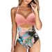 Women’S One-Piece Swimsuit – Sexy Cutout & Floral Print High-Coverage Bathing Suit With Underwire Support (S-Xxl)– 82% Polyester Stretchy Swimwear_ecoleips.com