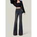 Vintage American High-Waisted Nano Gray Flared Jeans For Women 2025 Spring Stretch Slimming Bootcut Floor-Length Pants_ecoleips.com