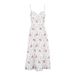 AD339 French-style Spring-summer New Sweet Fresh Printed Strapless Dress With Back Tie, Waist-cinching And Slimming_ecoleips.com