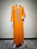 Verve AB431 Fashion Dress Muslim Arab Dubai Embroidered Abaya Jalabiya Home Robe_ecoleips.com