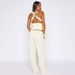 Women's Solid Color Sleeveless Cross Strap Jumpsuit | Loose Fit Wide Leg Romper For Summer_ecoleips.com
