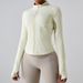 Women's Warm plus Velvet Yoga Sports Jacket Long Sleeved Slim Fit Fitness Clothes Tops for Autumn Winter_ecoleips.com