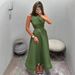 Slim Fit Solid Color Long Dress for Women Elegant Luxurious Commuter Work Autumn Spring Regular Size European American Style_ecoleips.com