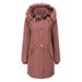 Temperament Women's Cotton Jacket Black Mid-length Plus-size Hood Can Be Removed Winter Warm Fleece Coat Cotton Clothes_ecoleips.com