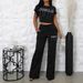 Women's Clothing Spring And Summer Women's Fashion Elegant Round Neck Short Tops And Trousers Casual Suits_ecoleips.com