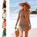 Sexy Deep V Beach Dress – Hollow-Out Sleeveless Cover-Up With Breathable Mesh (Black/White/Peach/Peacock Blue/Pink/Tan, S-Xl)_ecoleips.com