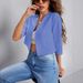2025 Euroean And American Cross-Border Sring Summer New Solid Color Short Blazer Jacket Ins Trendy Women's Cardigan_ecoleips.com