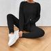 European American Cross-border Women's Clothing Solid Color Autumn And Winter Fashion Casual Elegant Round-neck_ecoleips.com