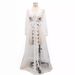 Women's Clothing Summer White See Through Deep V Mesh Skirt_ecoleips.com