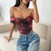 DiYun European And American Y2K Hot Girl Style Ruched Short-Sleeve T-Shirt Women's Clothing 2025_ecoleips.com