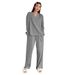 Voya Minimally Designed Home Clothing Set That Can Be Worn Externally, Loose And Comfortable Two-piece Set For Women's Clothing_ecoleips.com