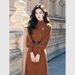 French-Inspired Knit Dress For Women – Slim-Fitting High-Waist Long Sleeve Dress In Beige & Brown | Elegant & Vintage (S-XL)_ecoleips.com